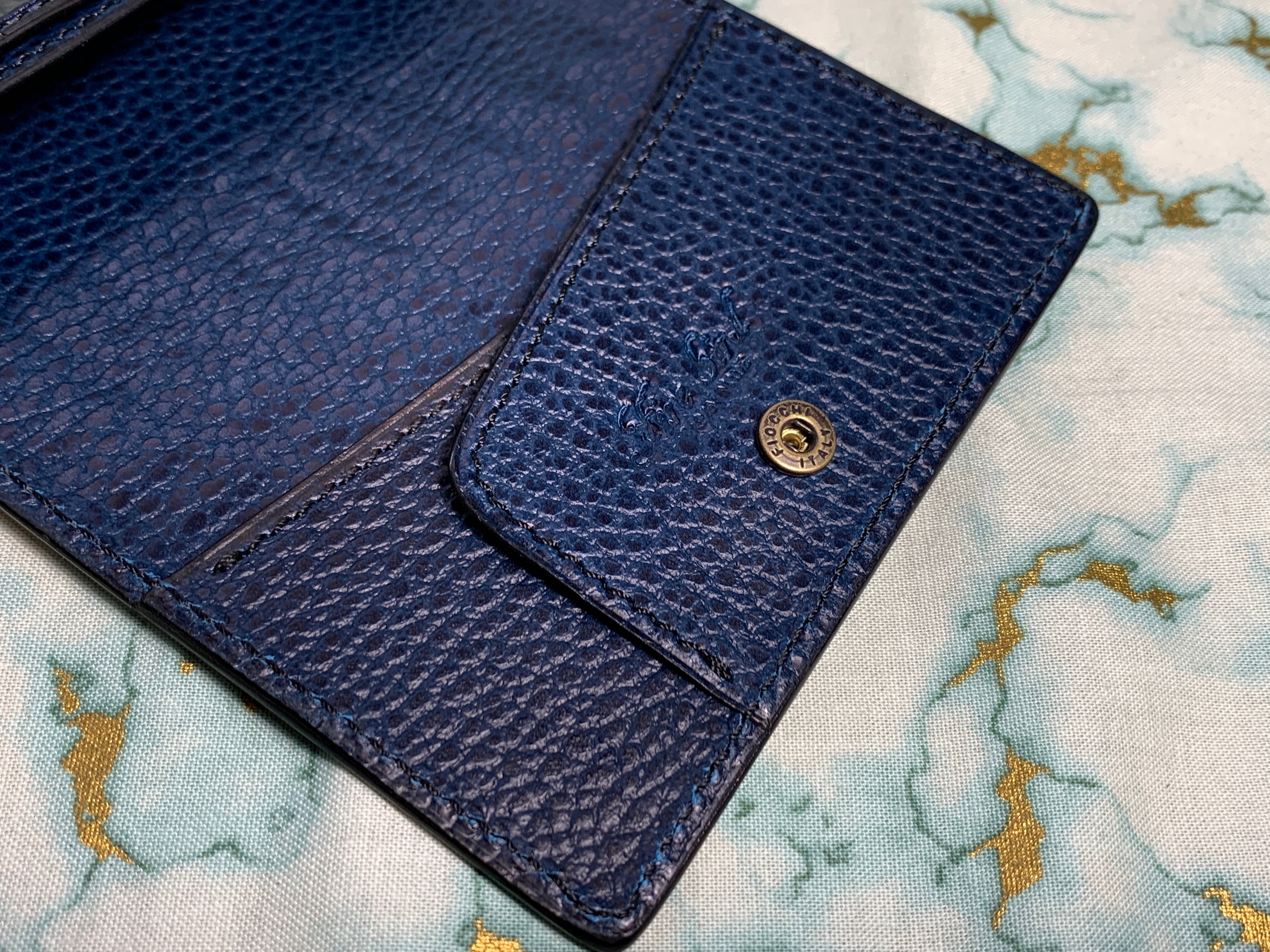 firebird 藍染　濃藍　ポロサス　名刺入れ ポロサス(藍染:濃藍)】カード＆名刺入れ【バンブー】ササマチ2つ折り