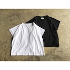 SOIL(ソイル)  COTTON JERSEY WITH LACE FRENCH/SL OVERSIZED T-SHIRT