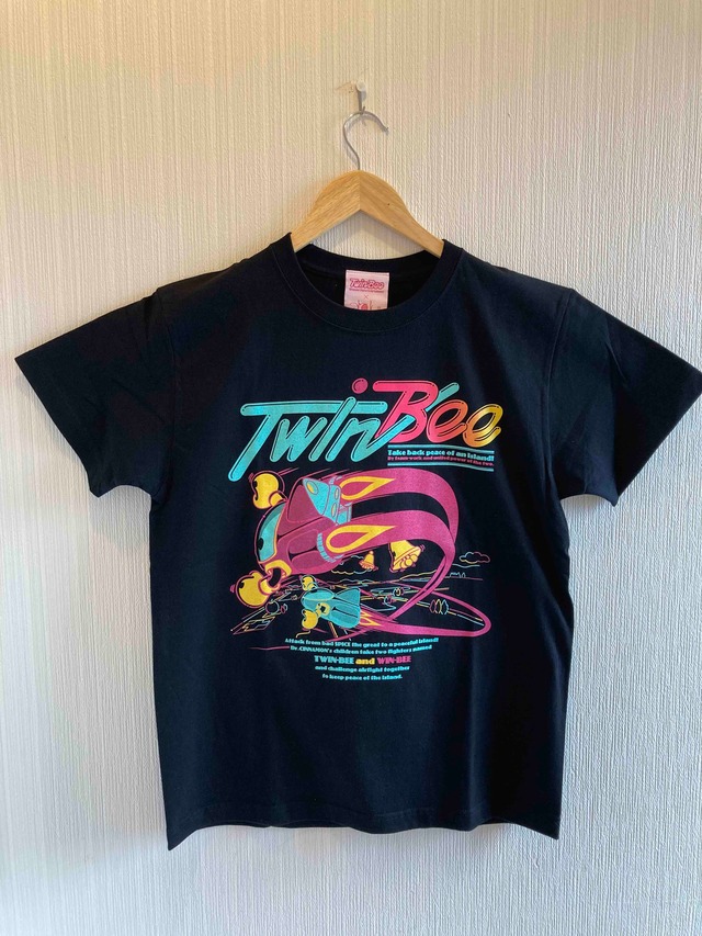 TwinBee フルカラーTシャツ（ブラック・ホワイト）　/ VIDEO GAME TOKYO