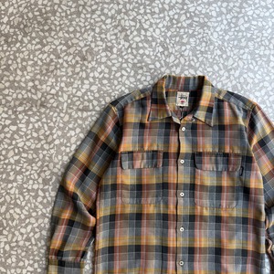 STUSSY / 90’s open collar shirt size S
