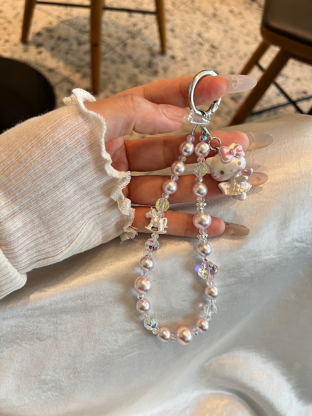 オリジナル手作りビーズストラップ PK5