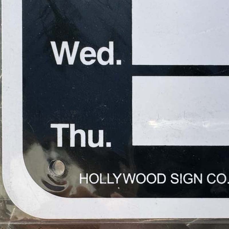 HOLLYWOOD SIGN Plastic sign/Open/Closed/Business Hours、両面看板