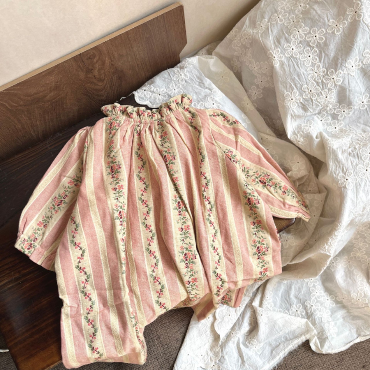 秋レトロ花柄ワンピースORカーディガン