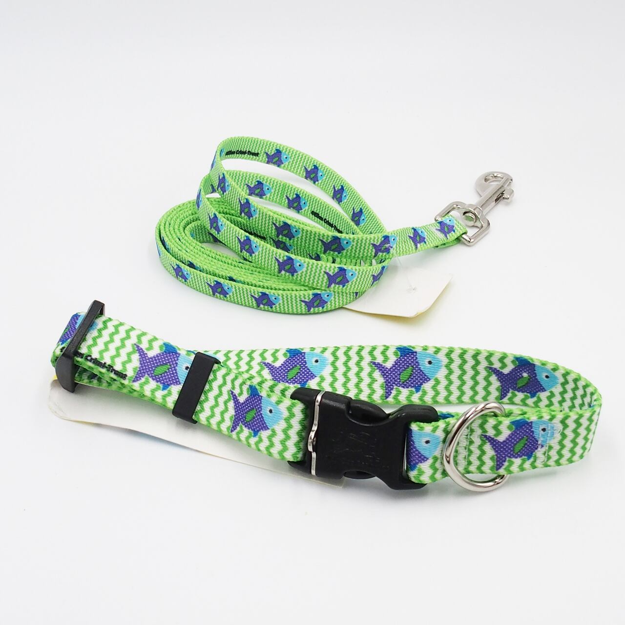 Fish Tales　首輪Sサイズ＋リード XSサイズ セット - Yellow Dog Design