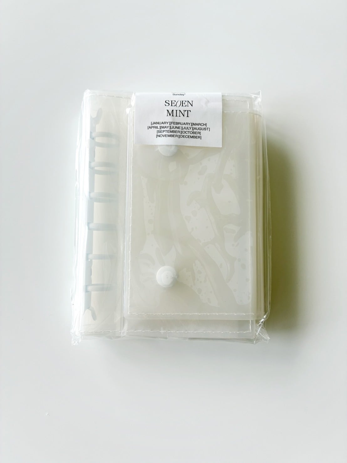 【確認用】Sevenmint A7 クリアバインダー SEVEN MINT A7 3-Fold Clear Binder (white) | huee.