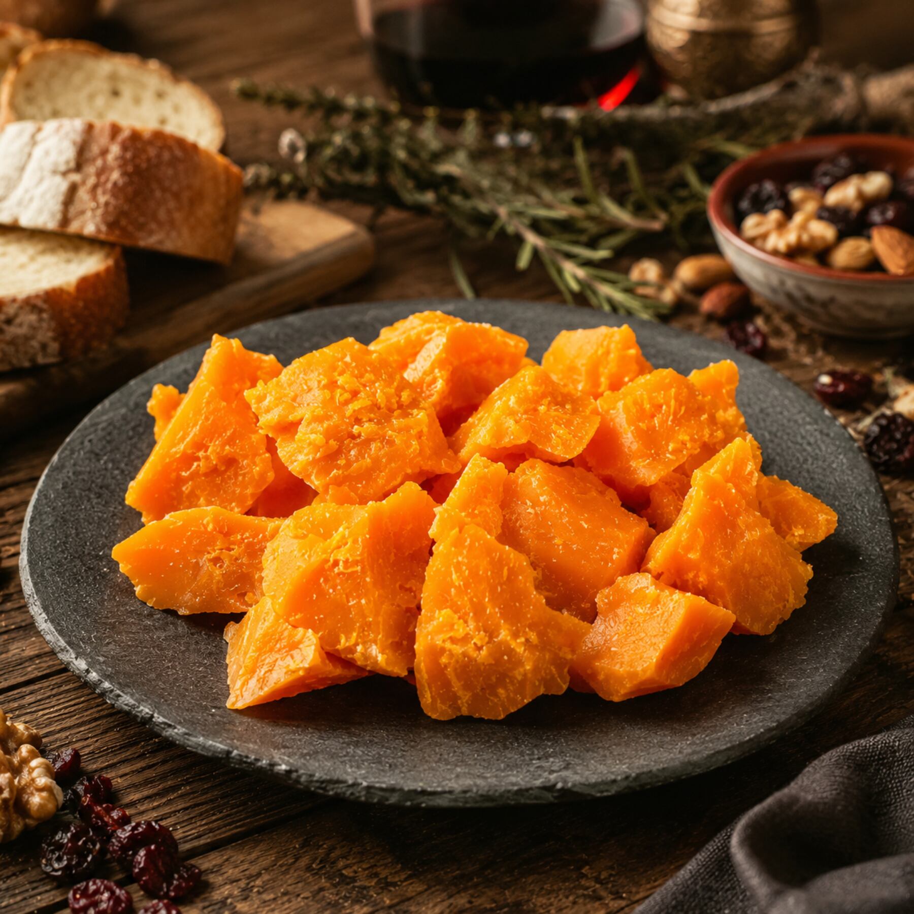ミモレット かち割りカット 12ヶ月 300g|ノルマンディー産 グラスフェッドチーズ|French Grassfed Mimolette Cracked Cheese 12M - Nature Kiosk