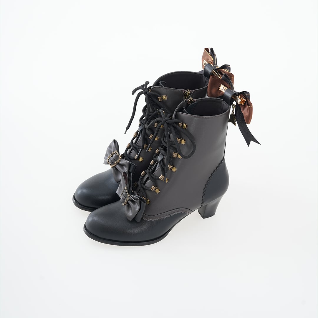 Fashion Show】リボン編み上げショートブーツ | HoshibakoWorks