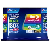 ‎バーベイタム(Verbatim) Verbatim バーベイタム 1回録画用 ブルーレイディスク BD-R 25GB 50枚 ホワイトプリンタブル 片面1層 1-6倍速 VBR130RP50V4