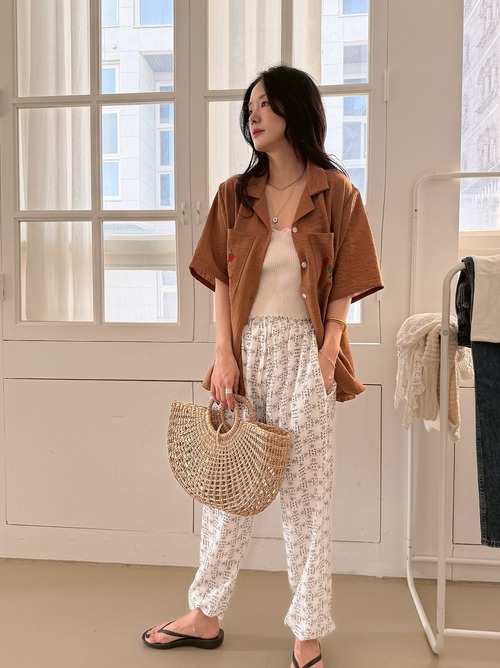 《予約》ojo de papa ¨ adult) holika pants ... black ¨ 2nd 26summer