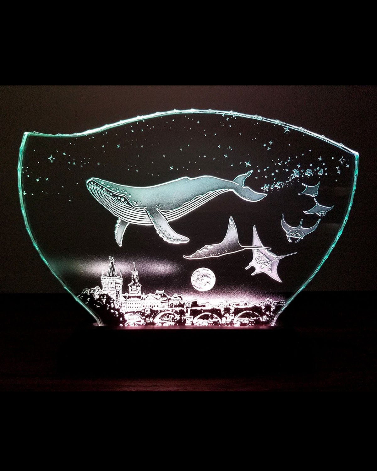 星降る夜・クジラとマンタ(ガラス:LLサイズ)