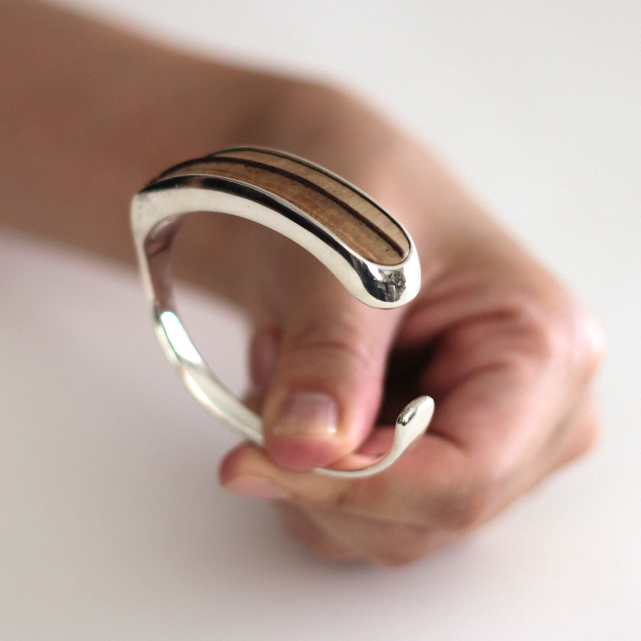 Ba38 竹/silver バングル | Bijoux Kei