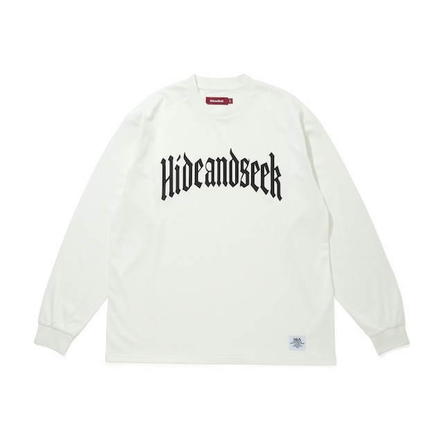 メッシュロングスリーブTシャツ / HIDEANDSEEK(ハイドアンドシーク) / MESH L/S TEE(WHITE)(HC-040426)