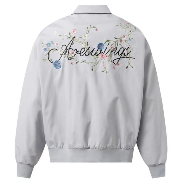 ロゴフラワーウィンドブレーカージャケット　2colors　01117