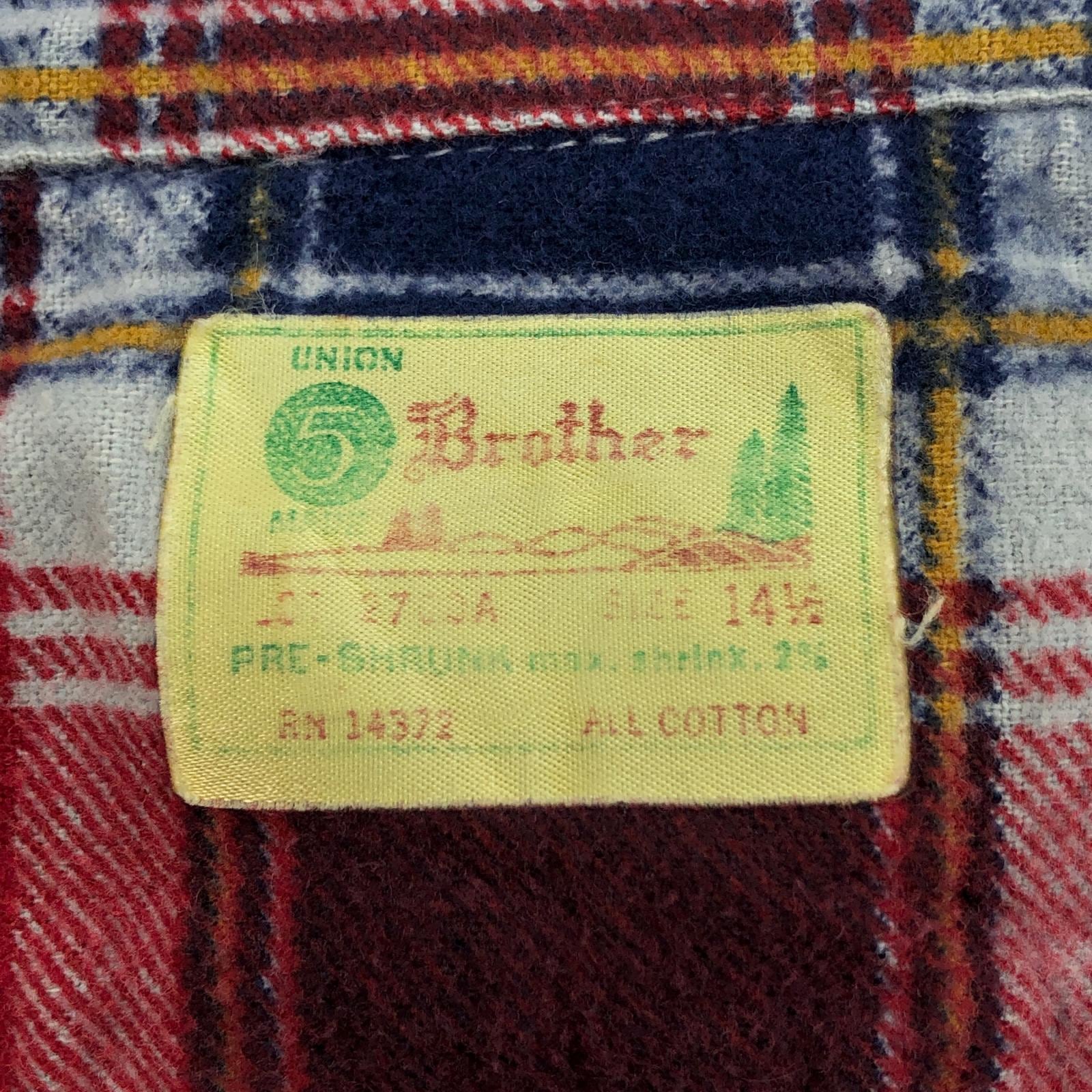 FIVE BROTHER ファイブブラザー 60 -70年代 森タグ チェック柄