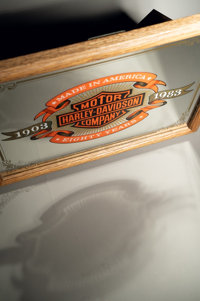 80th Anniversary Official Harley Davidson Vintage Mirror Sign