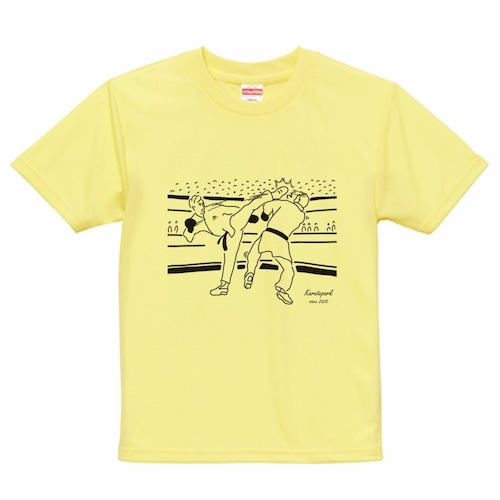 ライトイエロー組手ドライTシャツ【受注生産】