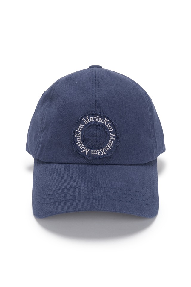 [Matin Kim] APPLIQUE CIRCLE LOGO BALL CAP IN BLUE 正規品 韓国ブランド 韓国通販 韓国代行 韓国ファッション マーティンキム matinkim 日本 店舗