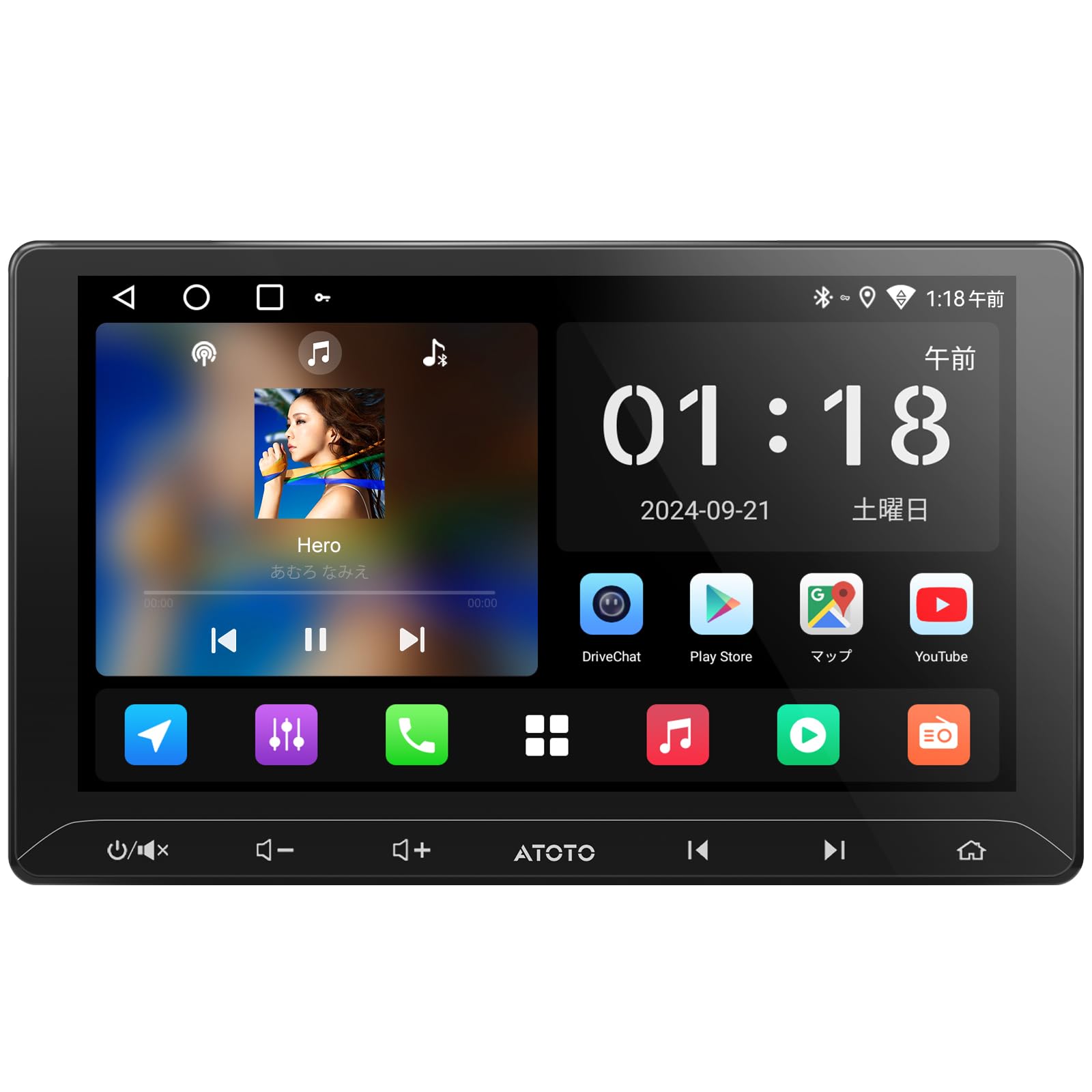 【新着特価】ATOTOZONE A5L Android ディスプレイオーディオ2DIN、アンドロイドナビ、Wi-Fi/BT/USBテザリングに対応、カーステレオBluetooth、Android Auto&CarPlayワイヤレス・有線 、内蔵24B-EQ DSP、MirrorLink、FM/SS Radio、USB/TF動画再生、GPS追跡&AI、2G+32G、バックカメラ連動、音声制御