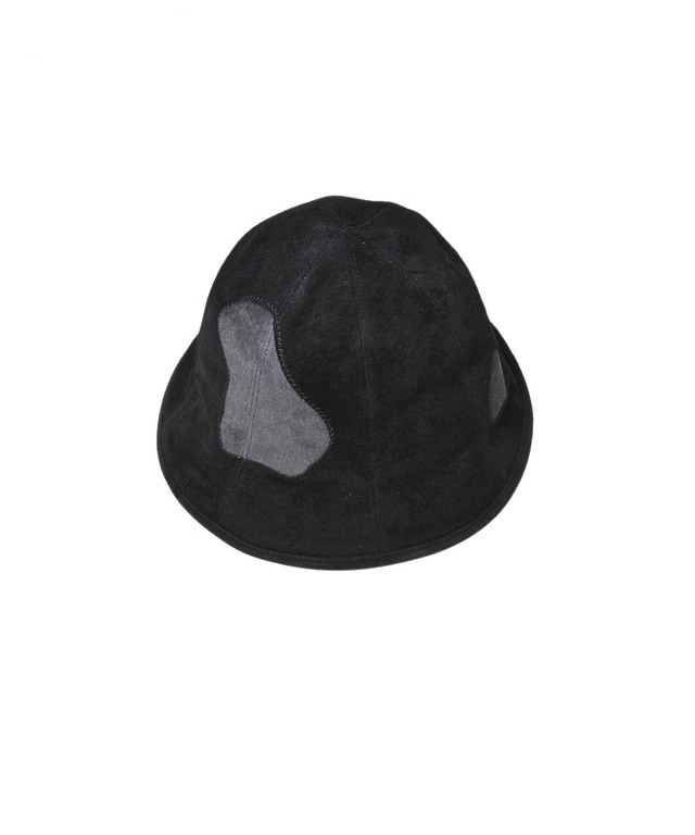 IndietroAssociation / IA-6156 LEATHER TULIP HAT (BLACK)