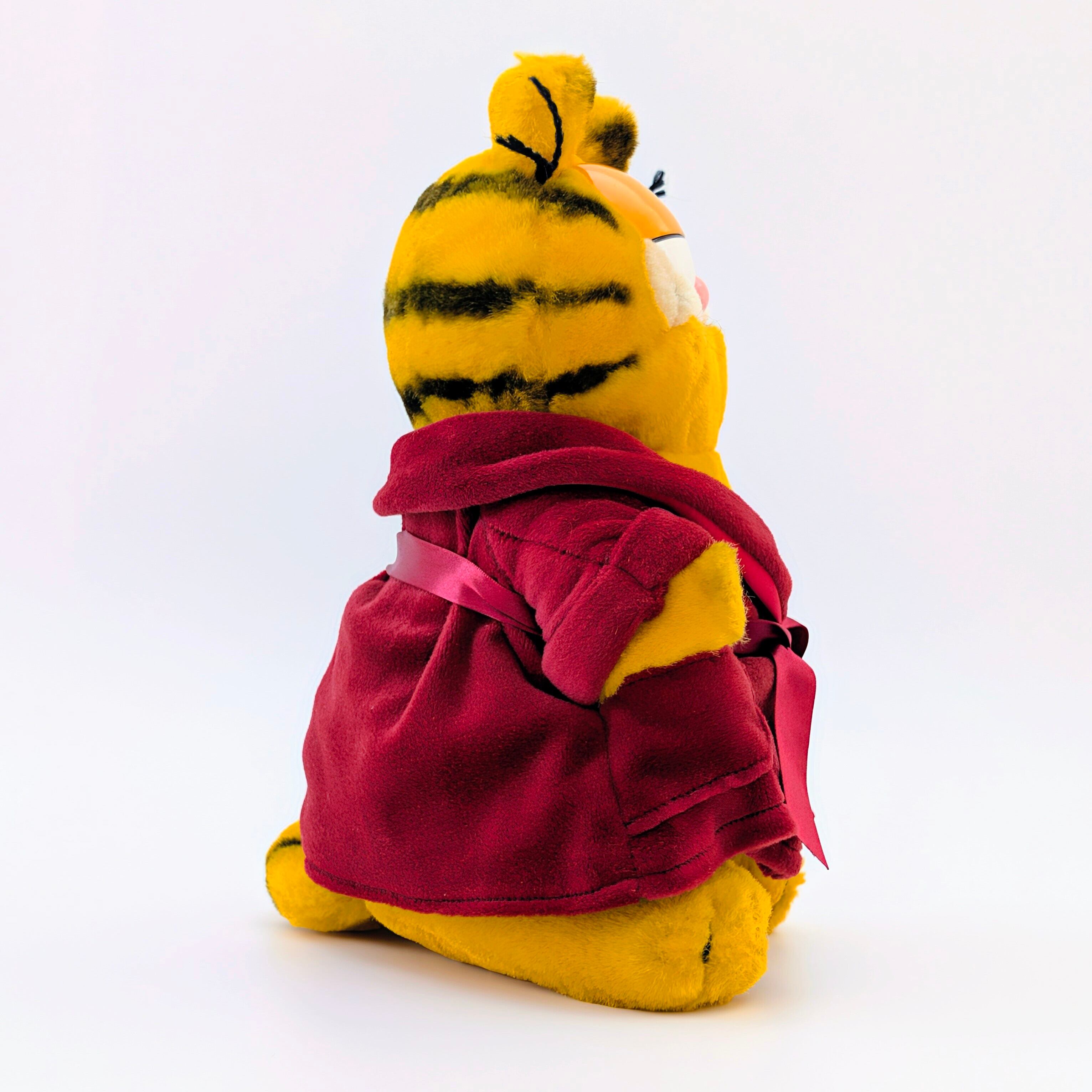 ☆ VINTAGE 1980年代初期 ☆【 Garfield ( ガーフィールド ) 】『 ゴージャスガウン ガーフィールド(笑) 』ぬいぐるみ / プラッシュ / plush / 1980年代年製 〚アメリカン雑貨 アメトイ〛