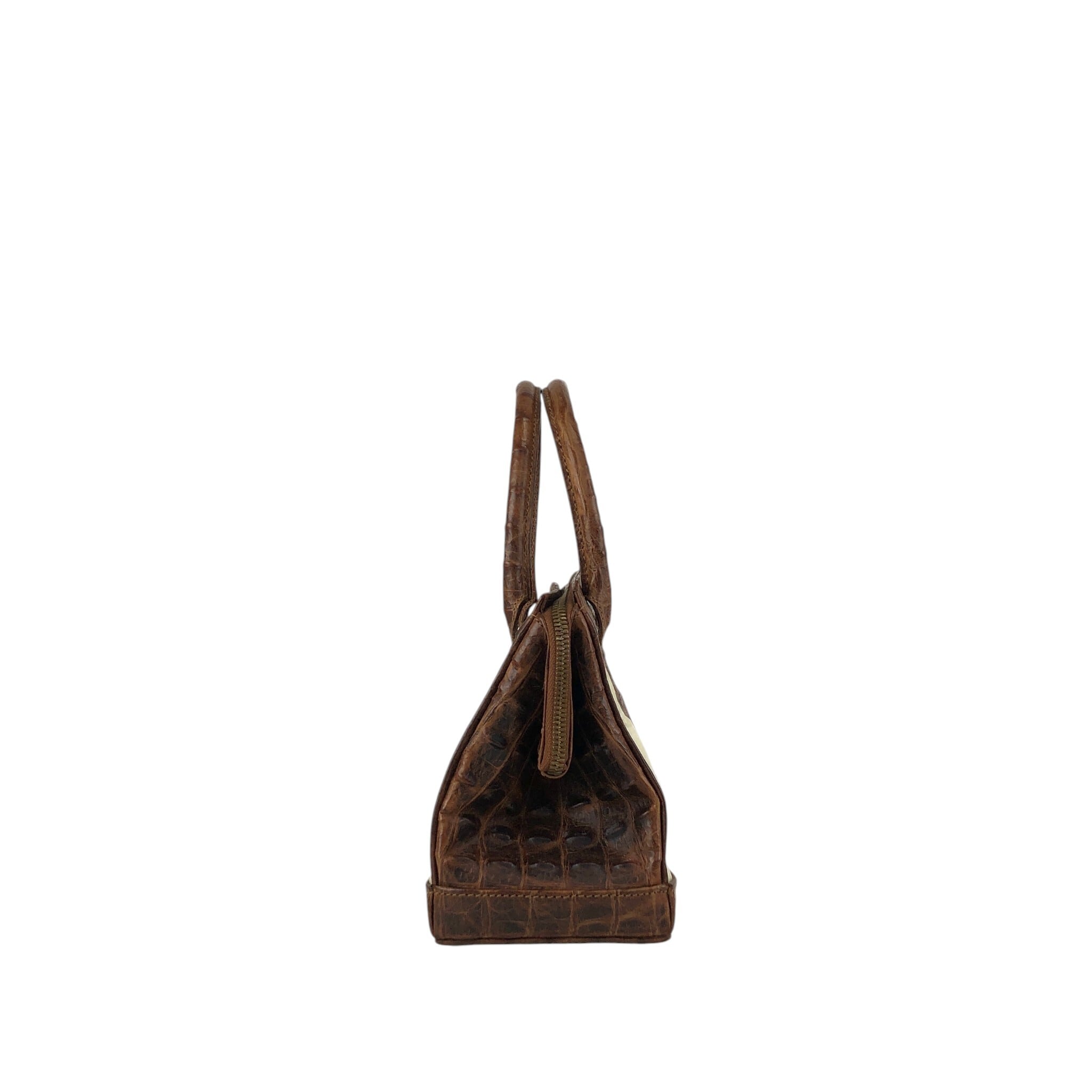 FENDI フェンディ ショルダーバッグ ベージュ ロゴ レザー キャンバス
