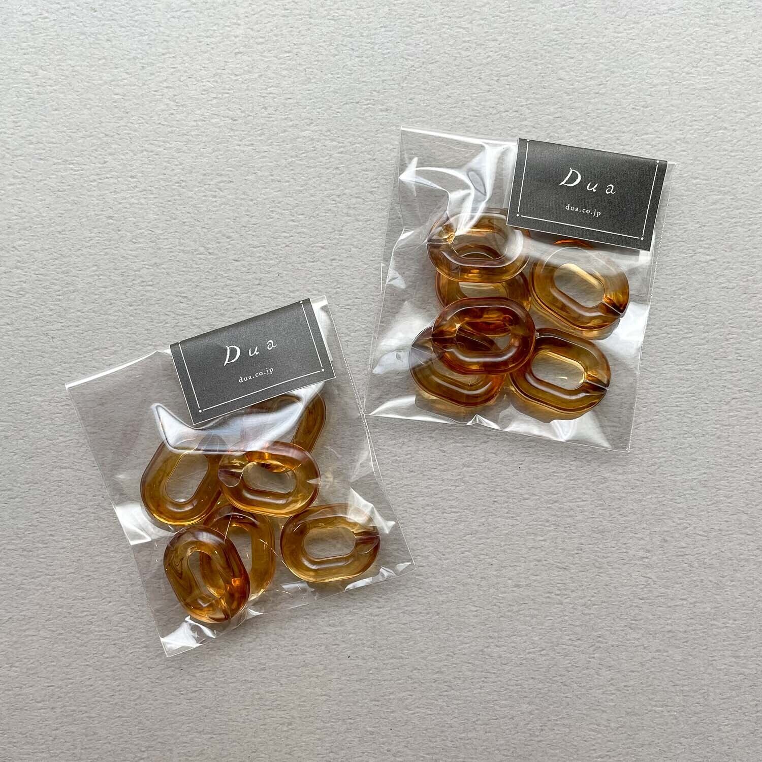べっ甲オーバルチェーンパーツパック(6p) Dua-アクセサリーパーツショップ アセチ樹脂チャーム しずく型 オーバル 1穴(10ヶ)