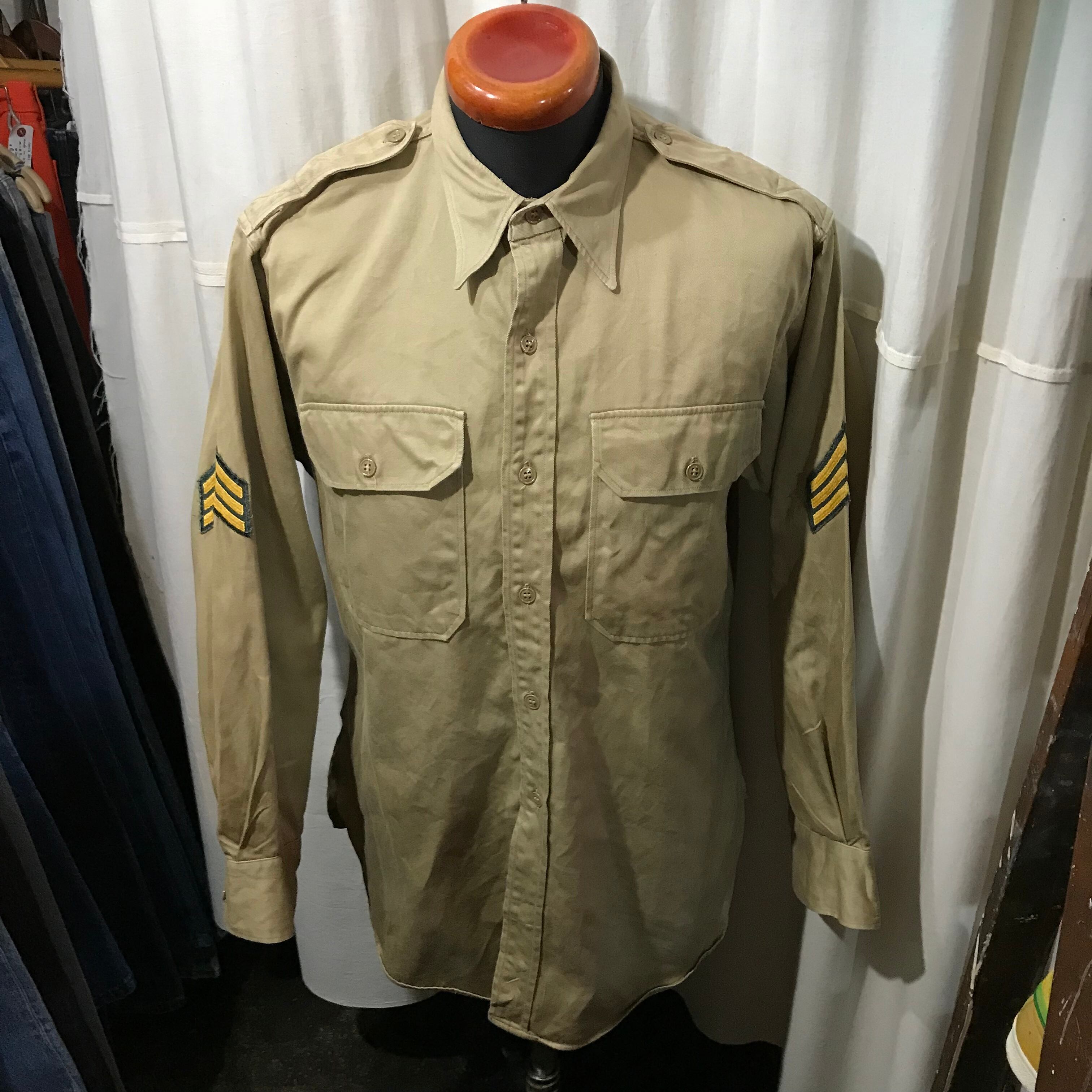 ~60's vintage USAF アメリカ空軍 マチ付きシャツ メンズXL