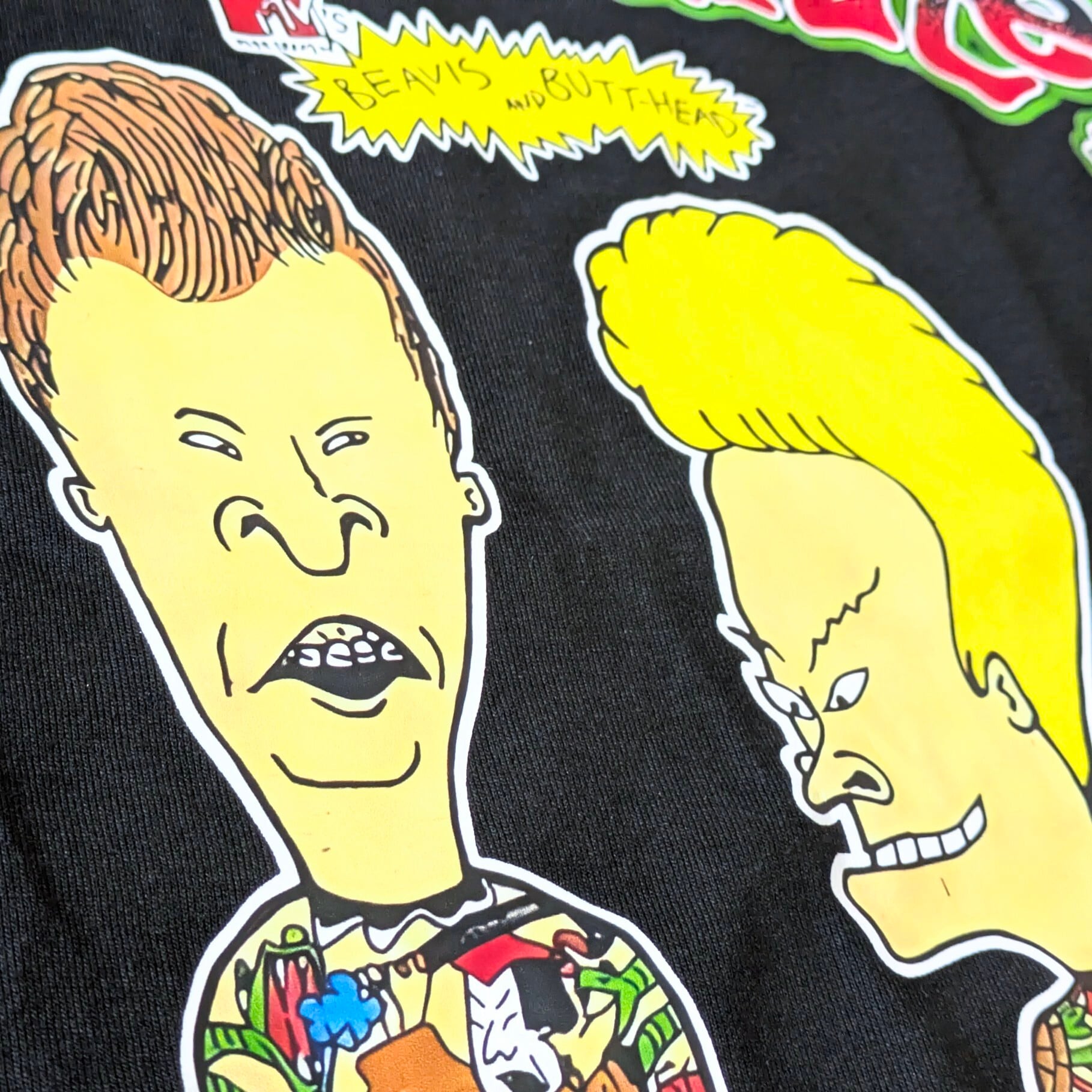 【 Beavis and Butt-Head（ビーバスアンドバットヘッド）】『TATTOOS RULE』  Tシャツ / MTV / TATTOO / タトゥー / BLACK〚アメリカン雑貨 アメトイ〛