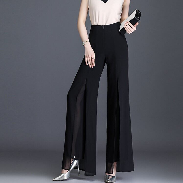 パンツ レディース ワイドパンツ フォーマル XS S M L XL 2XL 3XL 大きいサイズ 小さいサイズ ワイド シフォン スリット ファスナー ハイウエスト フロントスリット かわいい 大人可愛い きれいめ シンプル 上品 エレガント シック おしゃれ かっこいい クール モード系 おとな ガーリー モダン きちんと感 オフィス OL 通勤 デート お出かけ 女子会 パーティー イベント お呼ばれ ホワイト ブラック レッド 春 夏 20代 30代 40代 韓国 韓国系 普段使い 送料無料