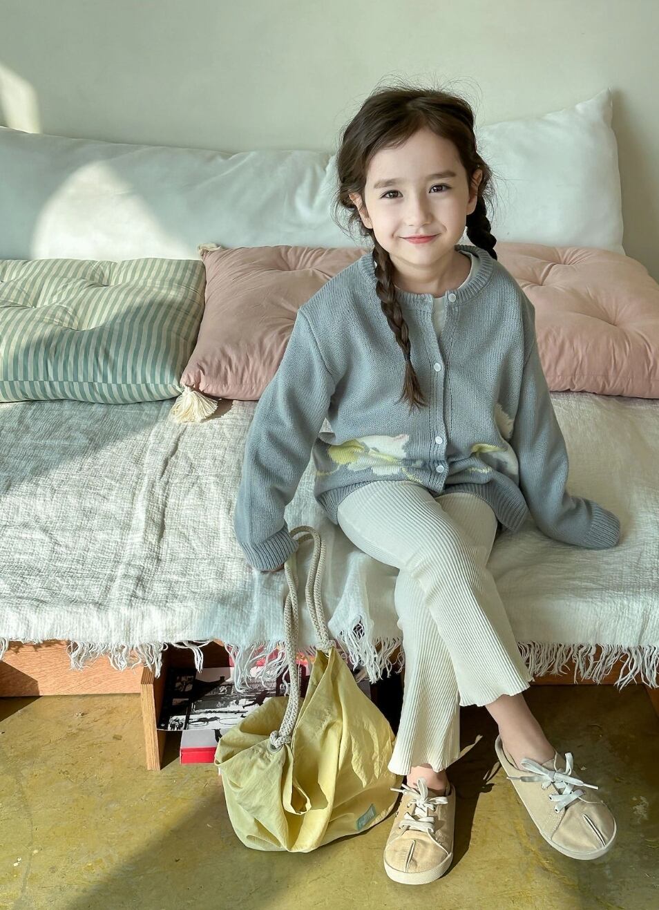 GAP 心強く KIDSリブ編みフリル裾レギンス 2色セット 130サイズ