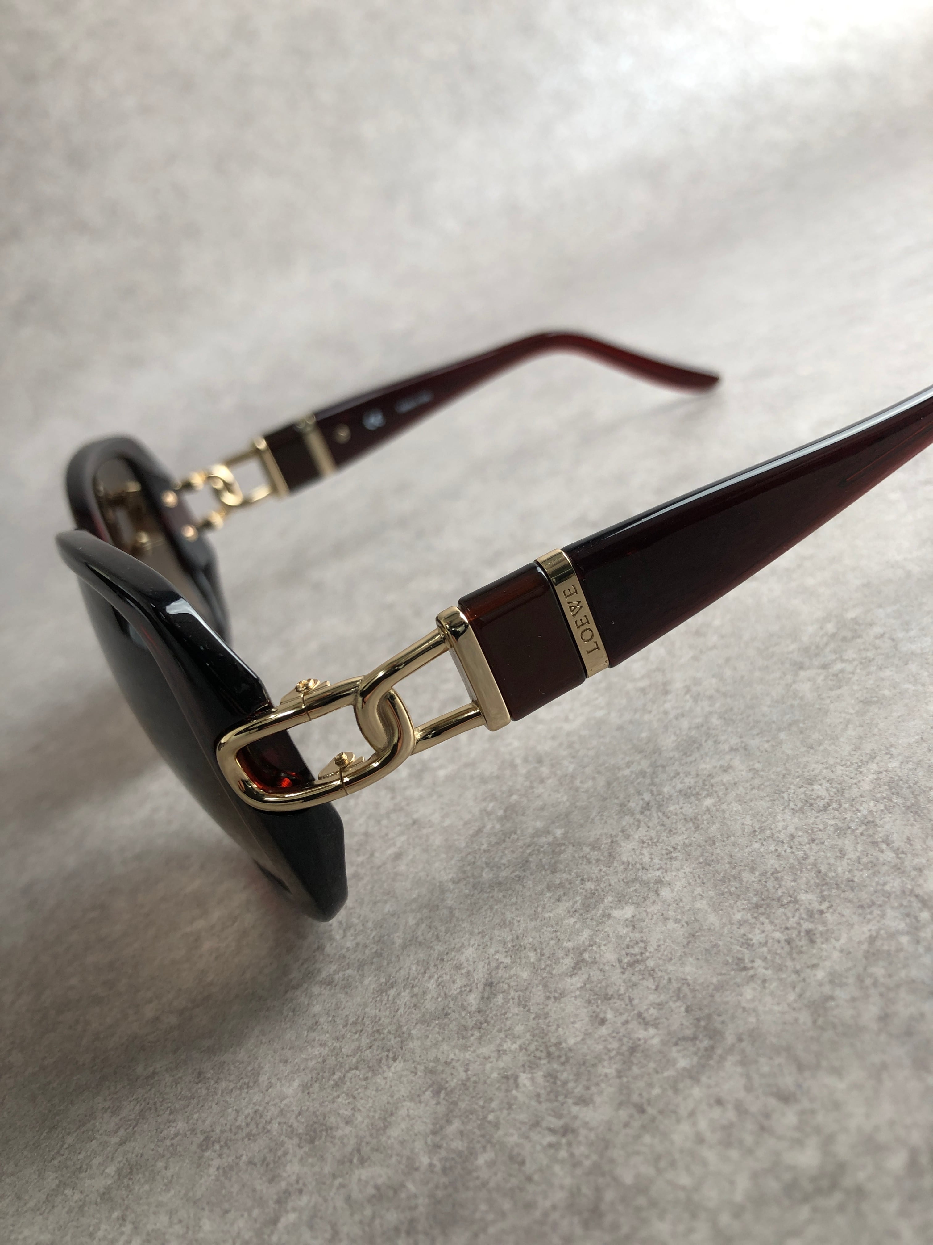 LOEWE ロエベ サングラス ブラウン ロゴ SLW782G vintage ヴィンテージ