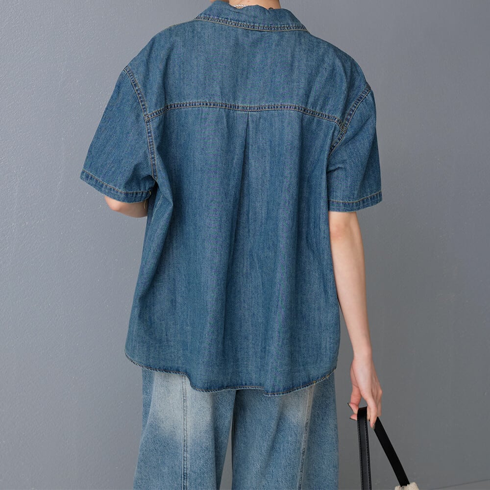 wash denim shirt