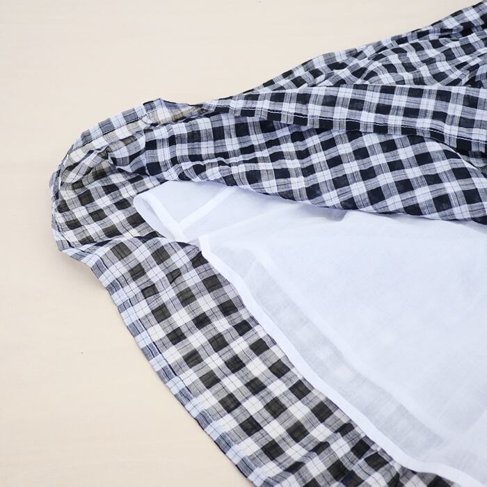SOIL（ソイル） FANCY GINGHAM CHECK GATHERED SKIRT[NSL26104] | tile