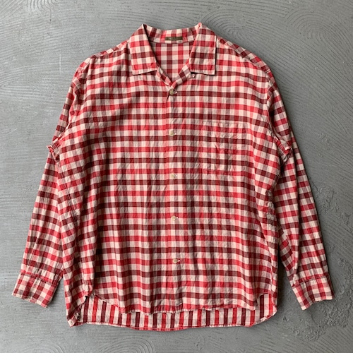 Y's for men / Checkered long sleeve shirt