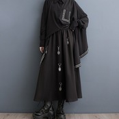 装飾付き Aライン スカート 00085