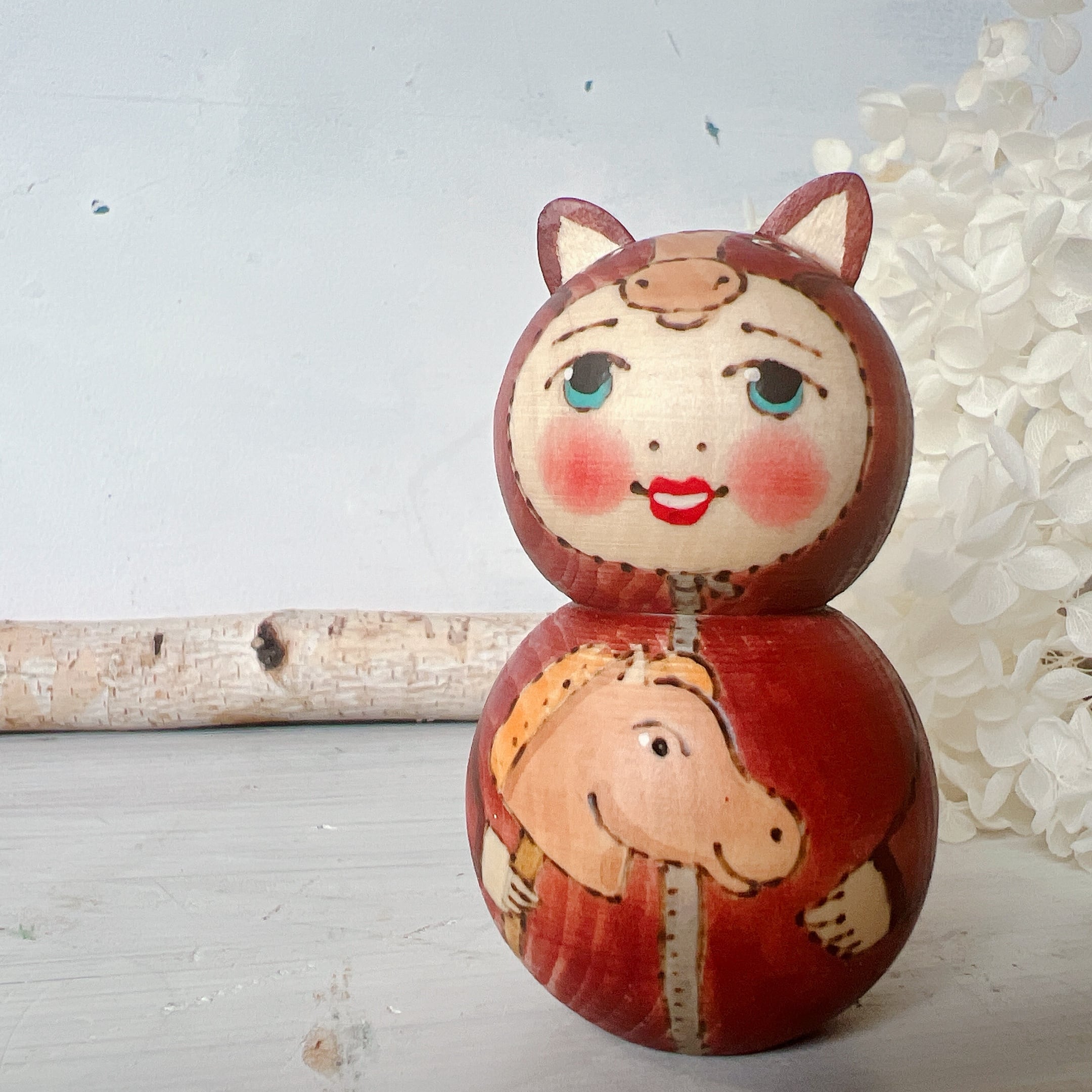 マトリョーシカ エレナ ドミトリエワ あひる にわとり 花 作家 鳥の