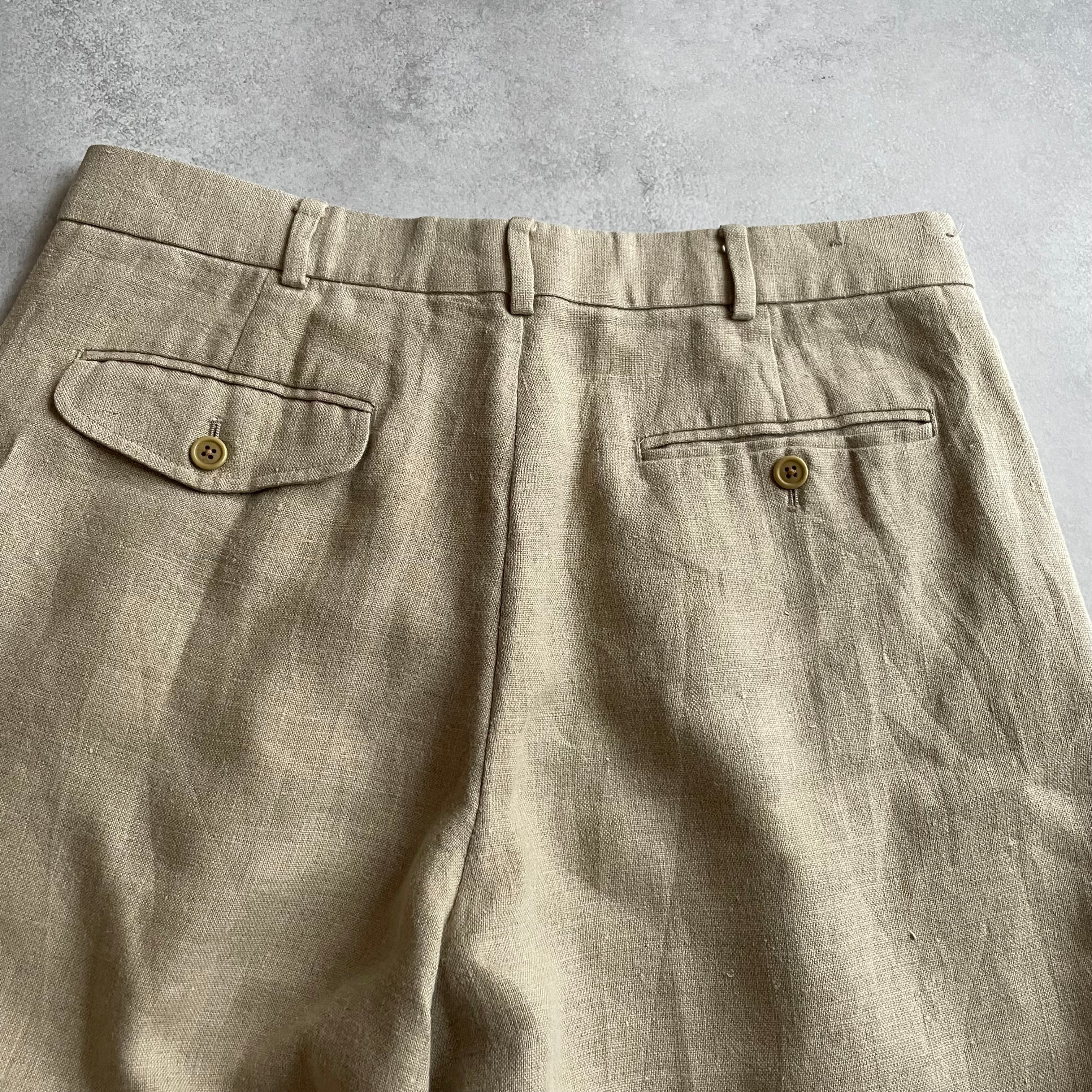 90s AKA Eddie Bauer 2-tack linen slacks pants | 0 0 2