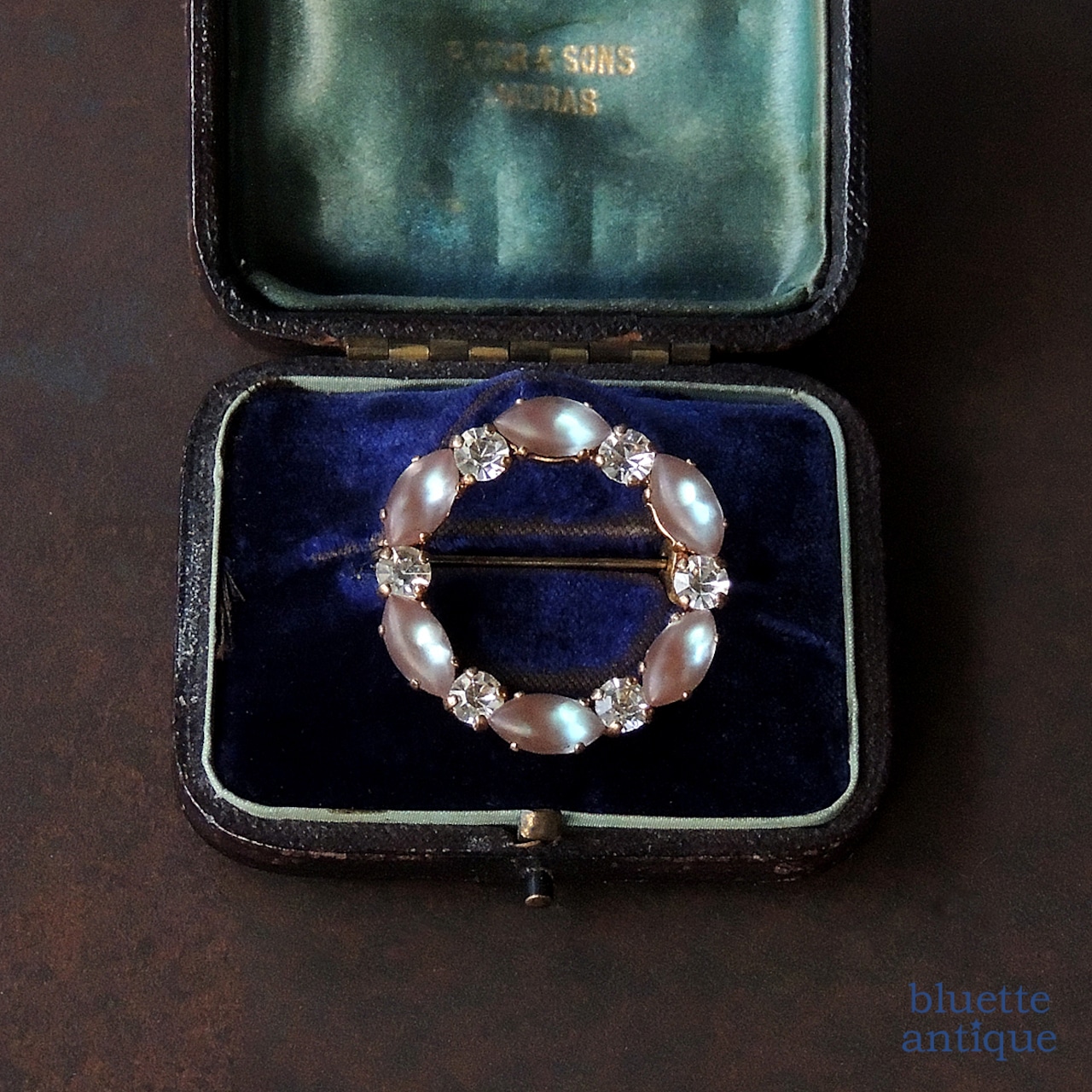 アンティークジュエリー サフィレット サークルブローチ