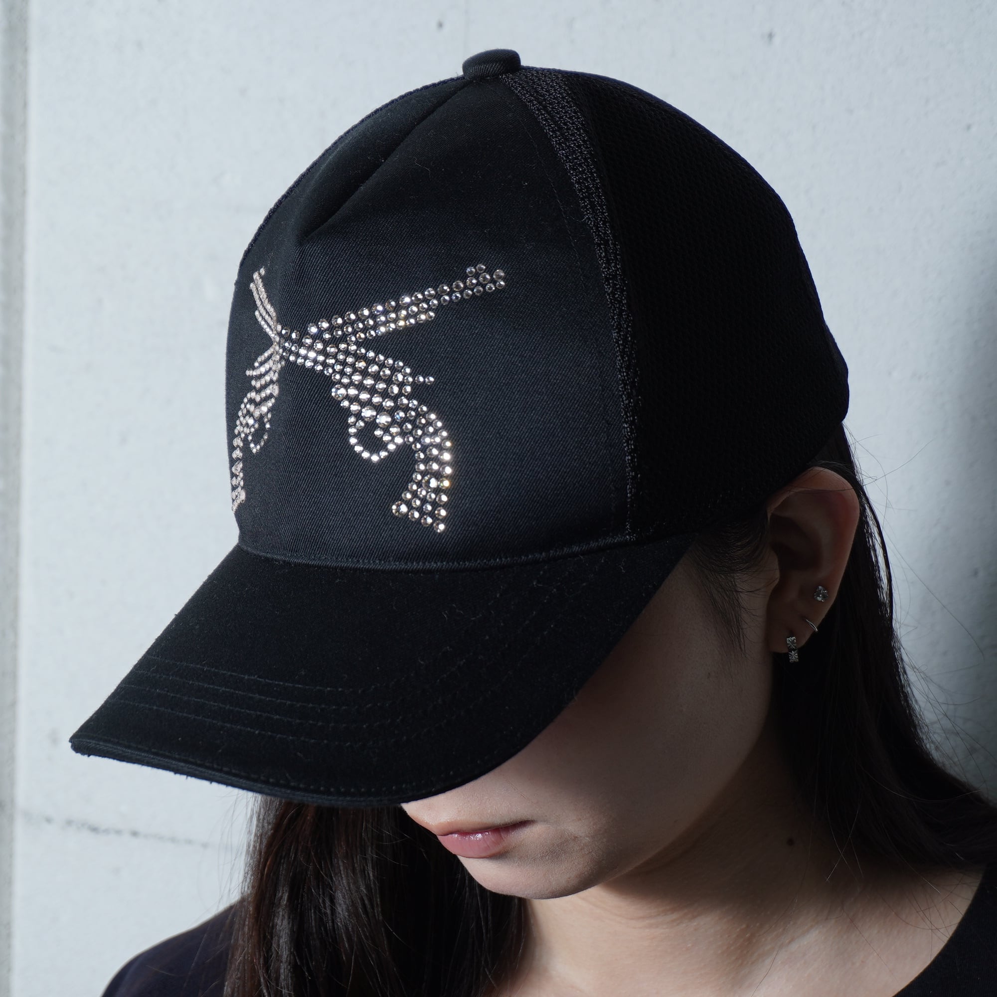 roarキャップ roar】ロアー ラインストーン クロスガンロゴキャップ black | MIXHIVE