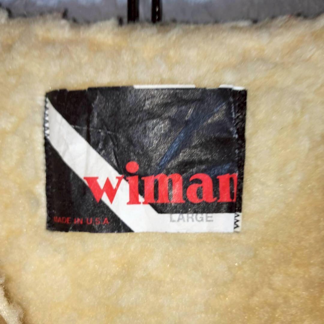 wiman 60s vintage ハンティングベスト シアリングベスト 裏ボア