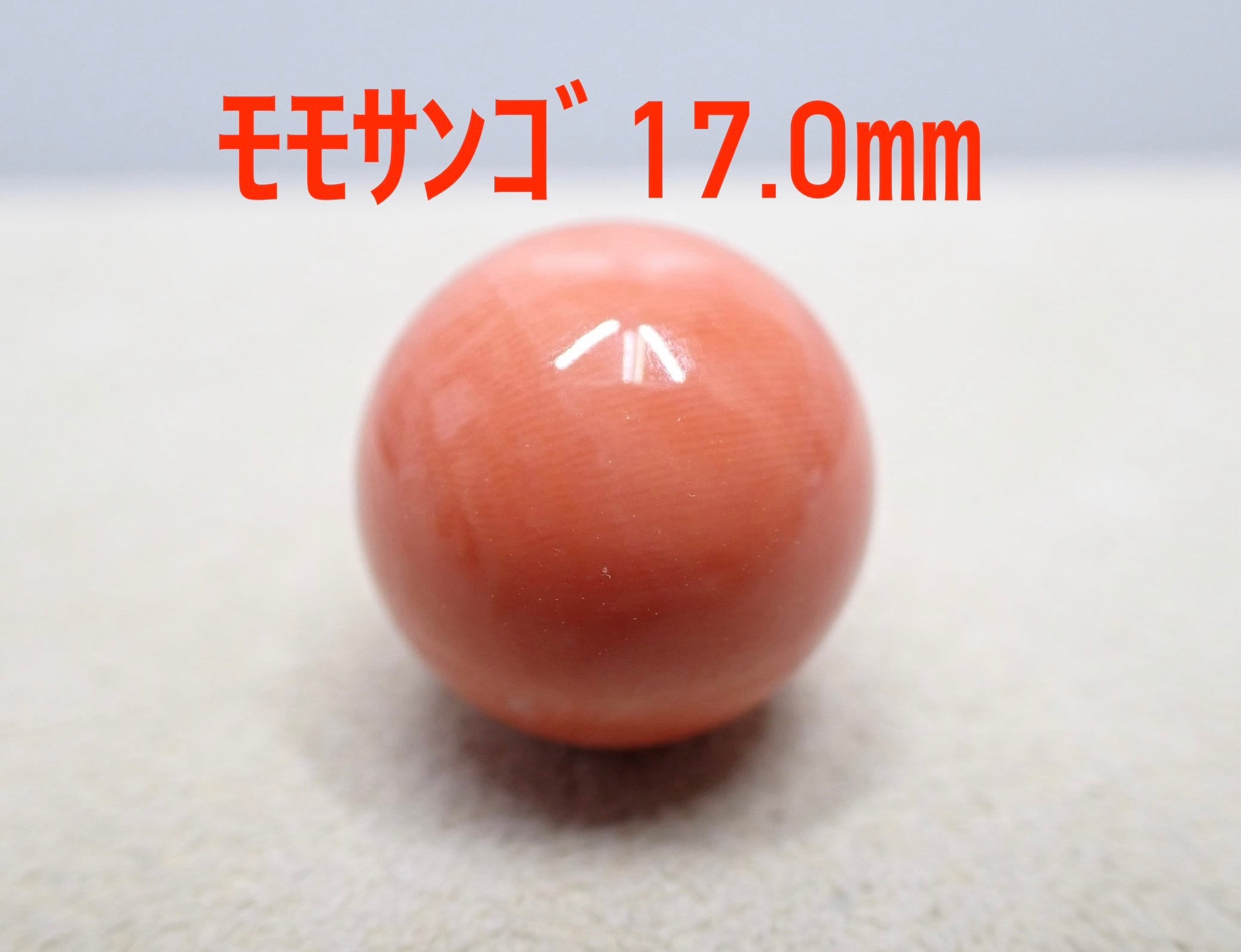 スタッド！ 珊瑚 5.3㎜ K14WG ピアス（RTP-55）