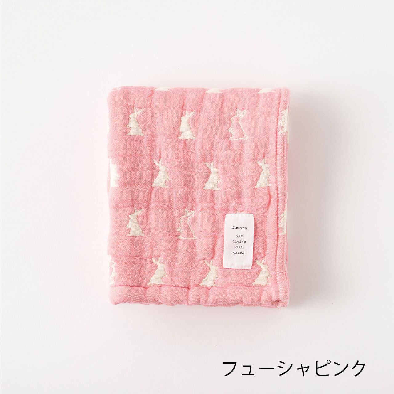 六重織ガーゼ フェイスタオル うさぎ | fuwara