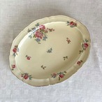 リモージュ 花柄 （バラ柄） オーバルプレート コンポティエ風 12TWbc5