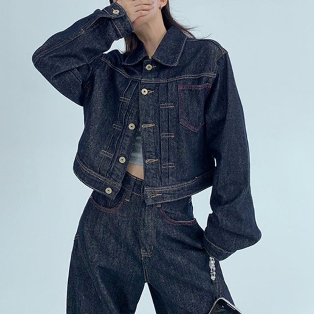 simple denim set-up　デニムシンプルセットアップ　J1269