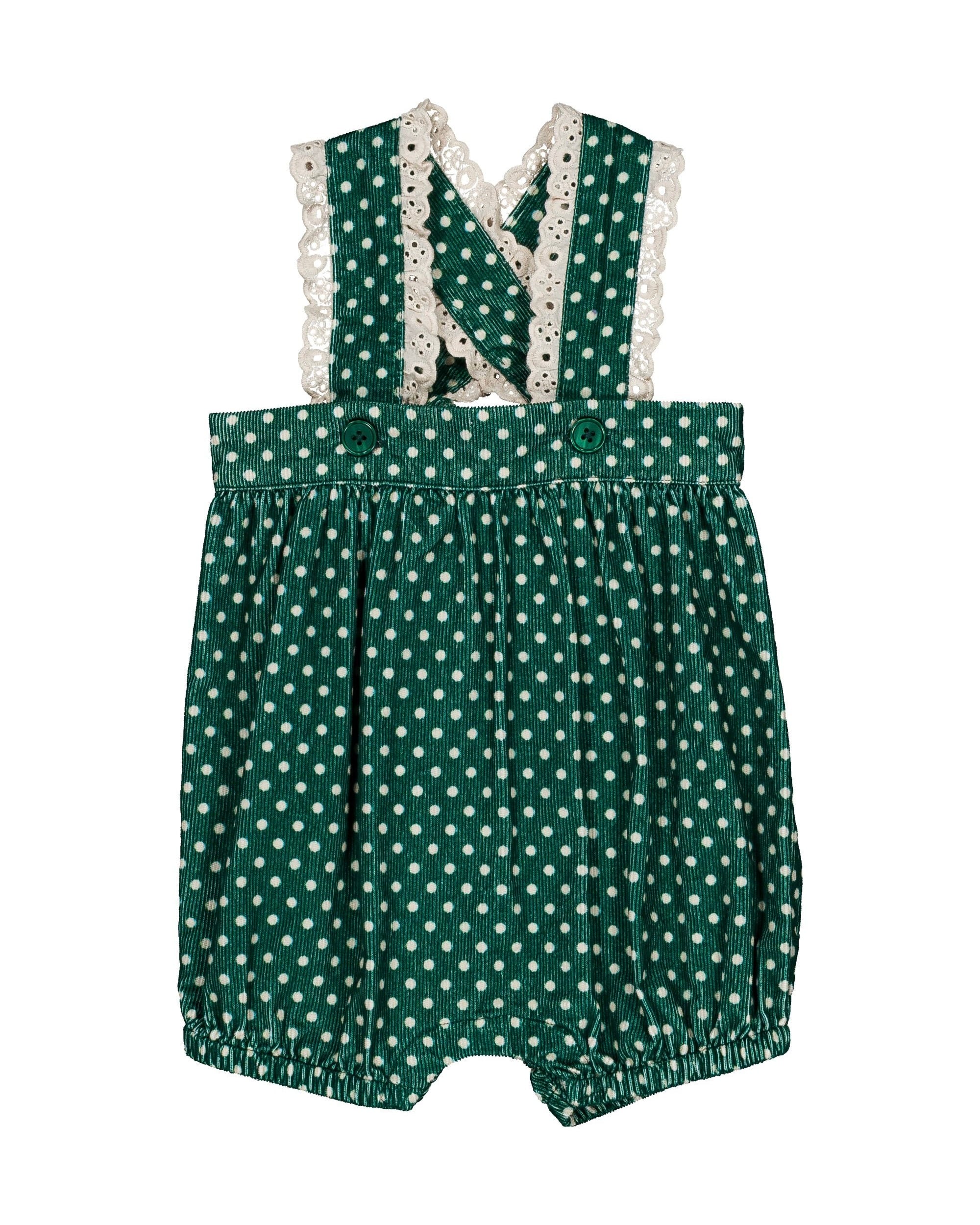 《hello Simone 2026AW》Balloon overall / Mint Dots