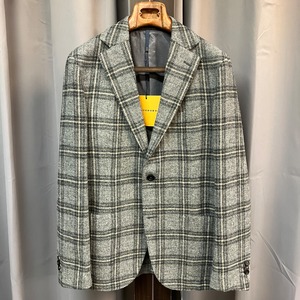 "NEW" 48,50  MONTEDORO TWEED JACKET GREY CHECK