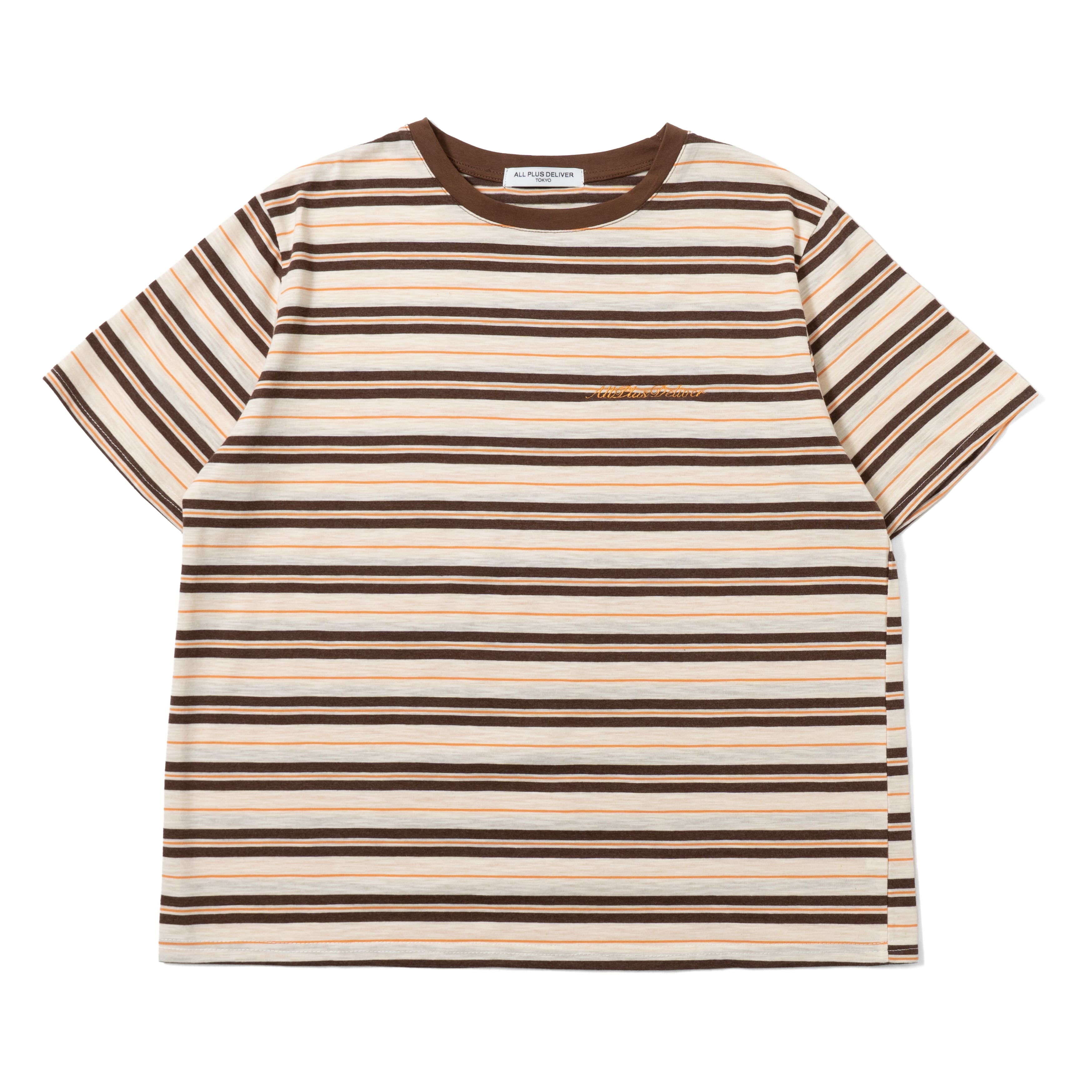 Borders様　リクエスト APD BORDER LOGO SS TEE / BROWN | ALL PLUS DELIVER