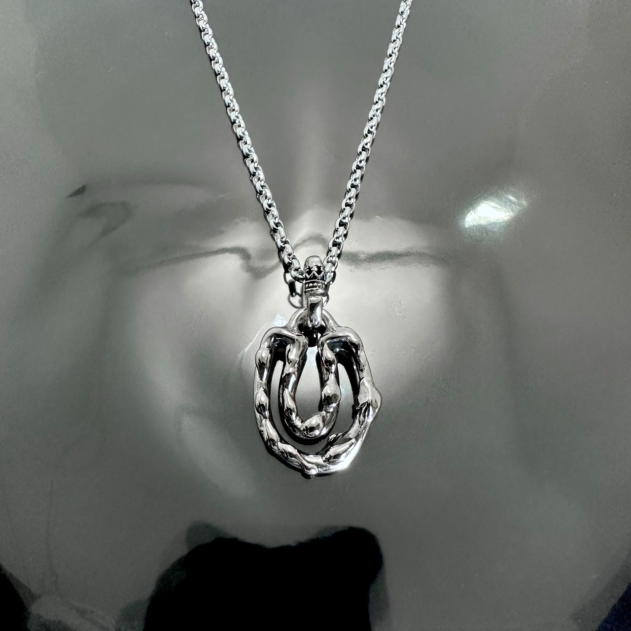 OPEN HORSESHOE #1 with GODSIZE® I.D. TAG NECKLACE / オープンホースシュー#1ゴッドサイズ® I.D.タグネックレス