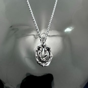OPEN HORSESHOE #1 with GODSIZE® I.D. TAG NECKLACE / オープンホースシュー#1ゴッドサイズ® I.D.タグネックレス