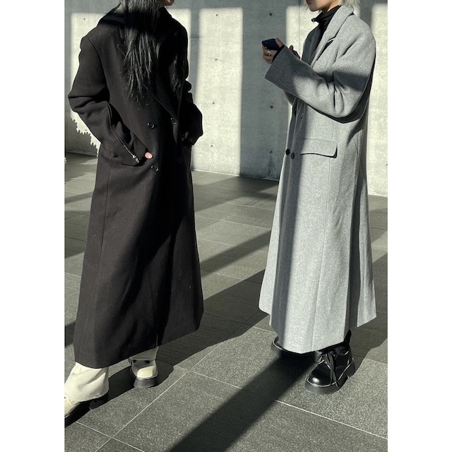 [One object] (Unisex) Standard Zipper Long Coat 正規品 韓国 ブランド 韓国ファッション 韓国代行 コート